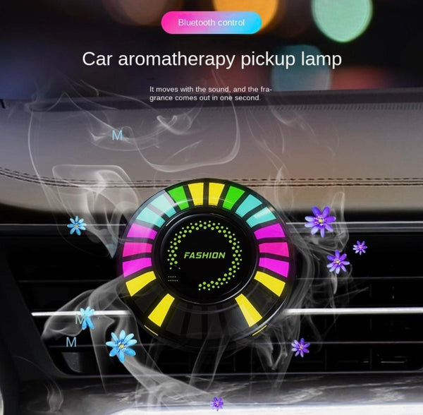 产品 Car aromatherapy air outlet, pickup rhythm light, voice-activated car atmosphere light, smart RGB perfume